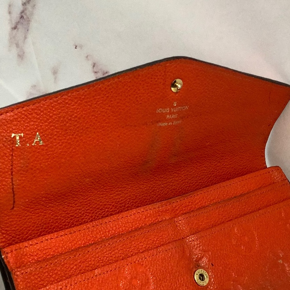 GUC Louis Vuitton Empreinte Orange Women's Wallet - Picture 8 of 11